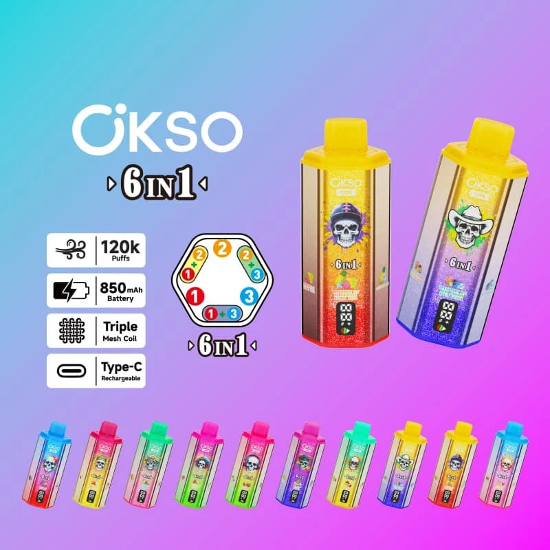 Okso 120000 Puffs 6in1 factory